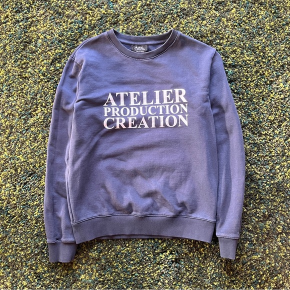 A.P.C Navy Sweatshirt (S) - Picture 2 of 6